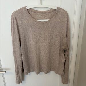Girlfriend Collective Long Sleeve Cupro Tee Large Dune Cream